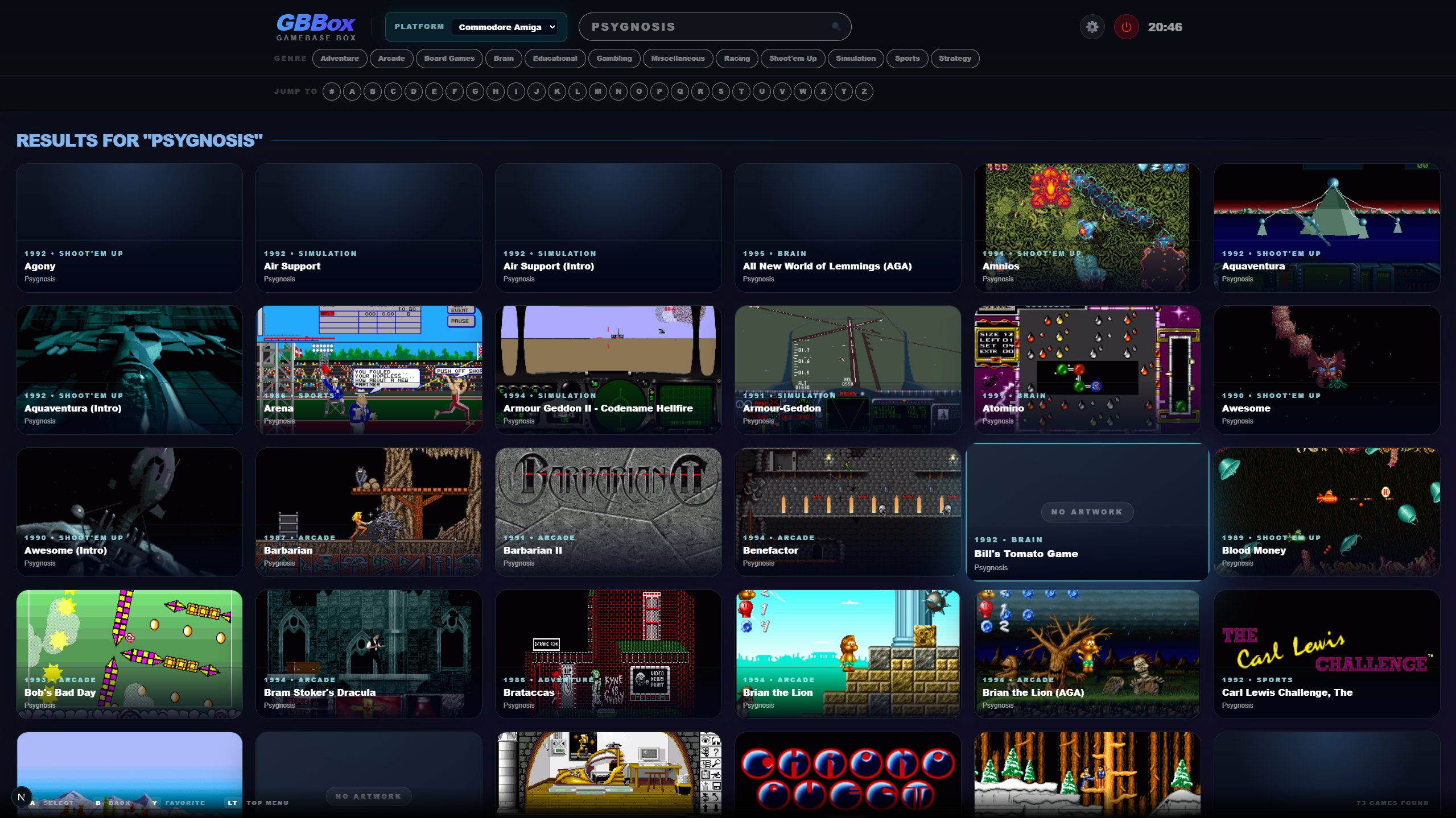 GBBox BigBox search results screen